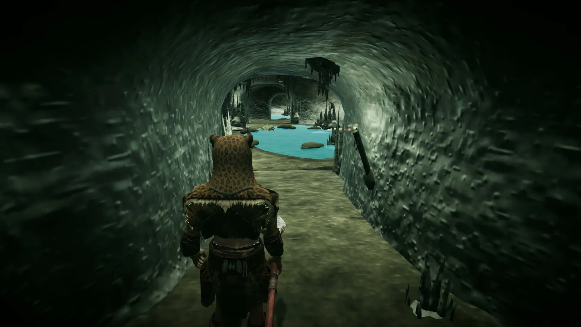 A cave passage toward a cenote